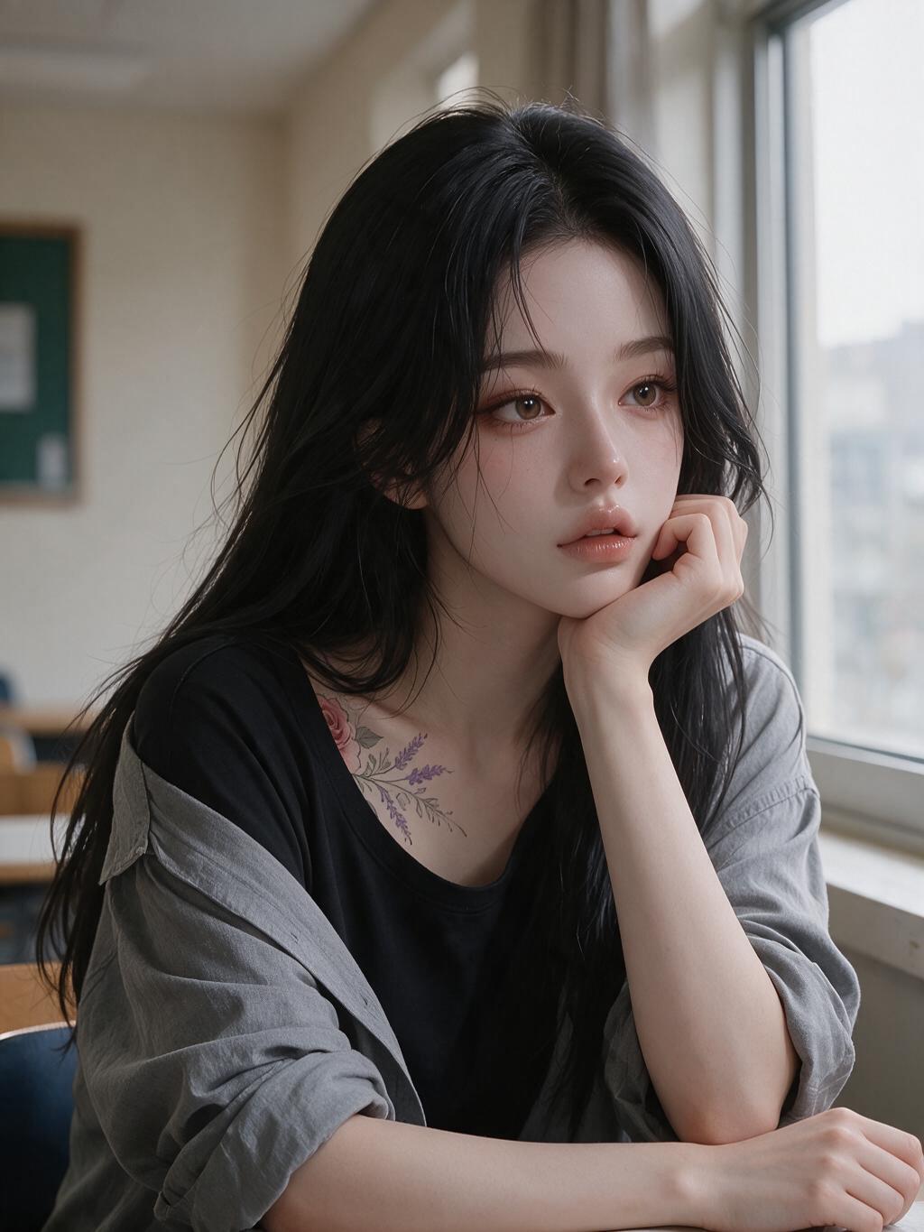 조아영 에디터 — 창밖을 보며