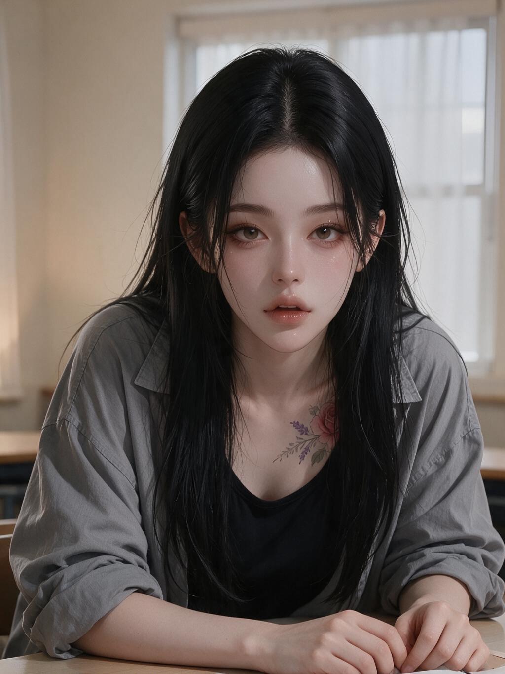 조아영 에디터 — 책상에 엎드려