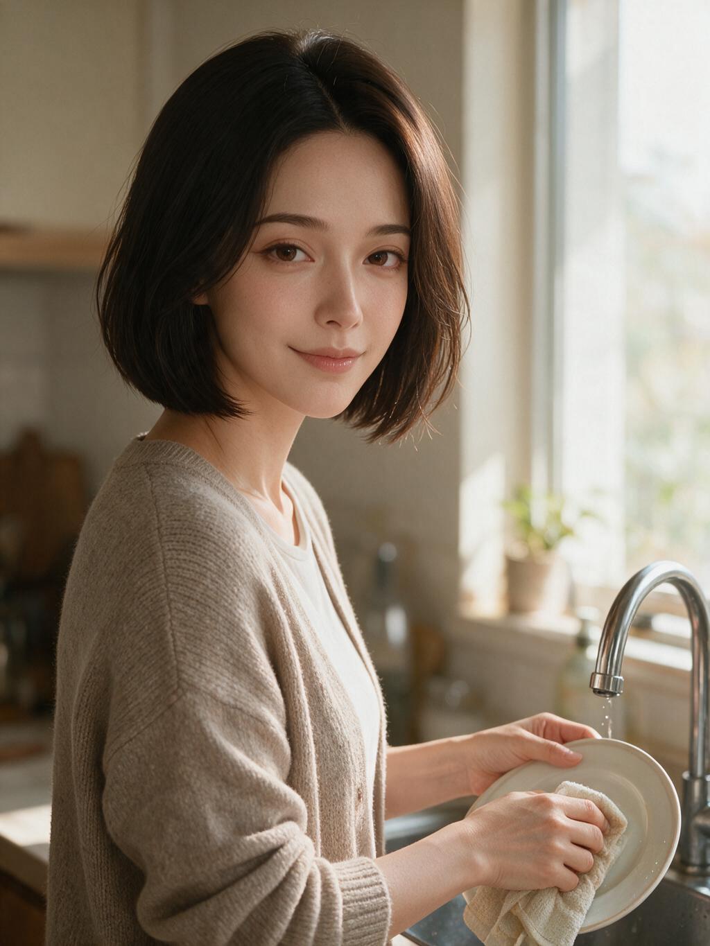 신미혜 에디터 — 접시를 닦으며